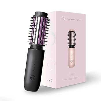 【中古】SLuB ヘアアイロンブラシ コードレス ヒートブラシ 差し引きイオン 差しわたし40粍 長い巻き毛毛はらい 髪の毛引っ切り無い 2WAY 150℃/170℃/190℃/210℃ 4座標軸