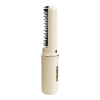 【中古】コードレス ストレートヘアアイロン、コードレス ストレート ブラシ - ポータブルヘアストレートナートラベルコーム | ホットコーム、マイナスイ