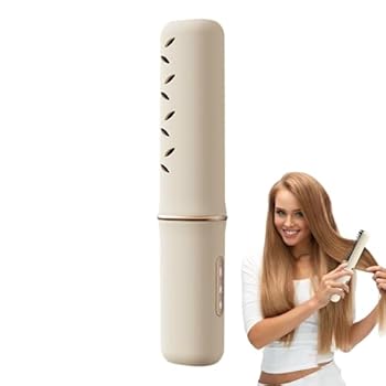 【中古】【未使用】コードレス矯正ブラシ、コードレス矯正ブラシ, ポータブルヘアストレートナートラベルコーム, 女性用充電式ヘアアイロンブラシ、旅行用ポータブ
