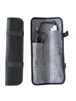 【中古】【未使用】ヘアアイロンケース ポーチ ヘアアイロン用 ヘアアイロンホルダー 380ｍｍ×200ｍｍ 収納可能 携帯に便利 旅行 耐熱 アイロンポーチ 耐熱 大きめ