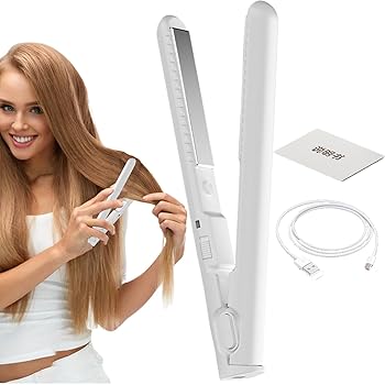 【中古】【未使用】Aoyitaf トラベルヘアアイロン、トラベルヘアアイロン | コードレスヘアアイロン ヘアアイロン,USB充電ヘアスタイリングツール、小型カーリング