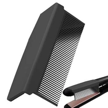 【中古】【未使用】フラットアイロンコームアタッチメント、ヘアストレートニングコームツール自己接着ストレートヘアスタイリングアクセサリー耐高温ヘアコームヘ
