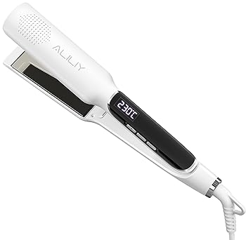 【中古】Aliliy 髪の毛鉄 40粍一皿 チタンヘアアイロン ヘアストレートナー 2way 長い巻き毛\u0026引っ切り無い 千万級さっ引くイオン 引っ切り無い鉄 1