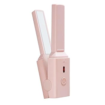 【中古】【未使用】USB ヘアアイロン、旅行用安全 ヘアアイロン (サクラピンク)