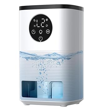 【中古】【未使用】除湿機 小型【2025年新登場・大画面タッチパネル】除湿器 ペルチェ式 強力除湿 静音設計 1600MLタンク 満水自動停止 24時間切タイマー 強除湿/睡|AJIMURA-SHOP