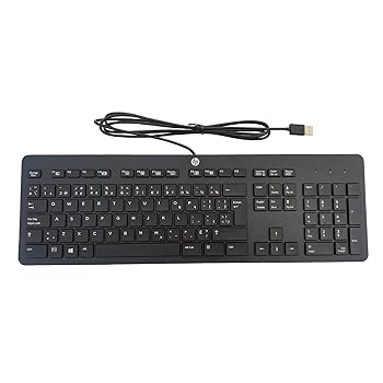 【中古】Hewlett Packard Business ブラック USB スリムスタイル Windows エンハンスドキーボード.HP P/N 803823-001