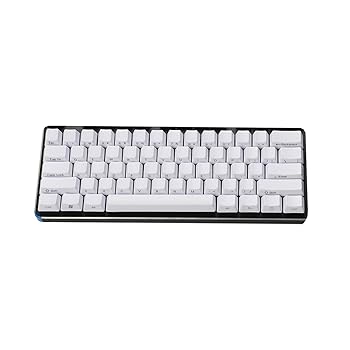 【中古】YMDK サイドプリント 厚手 PBT OEM プロファイル 61 ANSI キーキャップ MXスイッチ用 メカニカルキーボード(白)(キーキャップのみ)