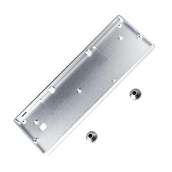 【中古】GH60アルマイト付き60％メカニカルゲーミングキーボード対応Poker2 Pok3r Faceu 60用陽極酸化アルミニウムCNCケース（シルバー）