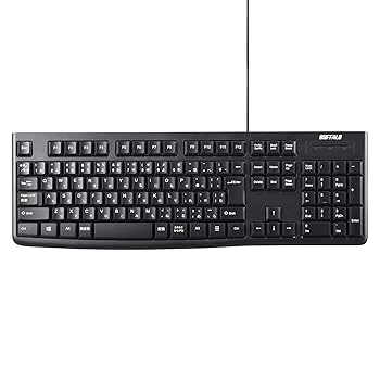 【中古】【未使用】バッファロー BUFFALO USB接続 有線スタンダードキーボード ロングケーブル ブラック BSKBU108LBK【Windows/PS4/Nintendo Switch対応】