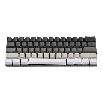 【中古】YMDK ホワイト グレー ブラック ミックス 87 61 サイド プリント ブランク キーセット 厚手 PBT OEM プロファイル キーキャップ MX TKL メカニカ 7,035円