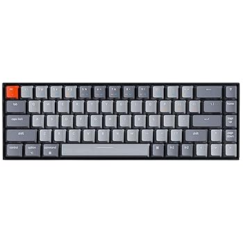 【中古】【未使用】Keychron K6 65%コンパクト 68キー ワイヤレスメカニカルキーボード Mac用 ホットスワップ可能 ホワイトバックライト Bluetooth マルチタスク Ty