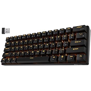 【中古】RK ROYAL KLUDGE RK61 メカニカル式 キーボード 茶軸 Bluetooth ワイヤレス USB 有線/無線 Windows/Mac/IOS/Androidに対応 スマホ/タブレット/パ