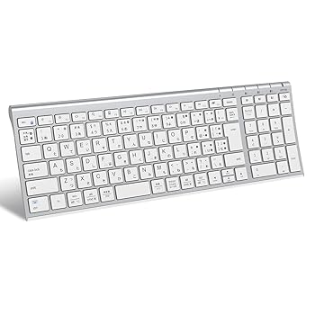【中古】【未使用】iClever キーボード Bluetooth ワイヤレス パンタグラフ 日本語JIS配列 3台同時接続可能 テンキー付き フルサイズ 超薄型 静音設計 充電式Type-C