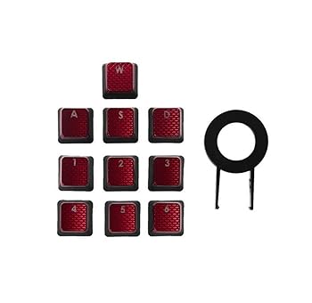 【中古】SHEAWA Corsair K65 K70 K95対応 キーキャップ メカニカルキーボード交換用 アクセサリー (レッド)