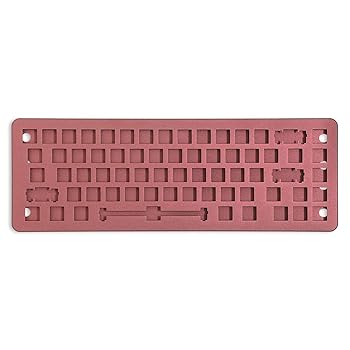 【中古】【未当て嵌める】Drop ALT 軽銀入れもの - アノード燻す 65% ロープロファイルアルミニウムケース (バーガンディ)