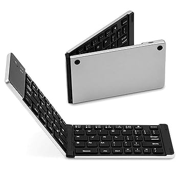 【中古】キーボードキーボード折りたたみ式ワイヤレスキーボードポータブルウルトラスリムBTキーボード（Windows/Android/IOSゴールド用）仕事PC用 自宅