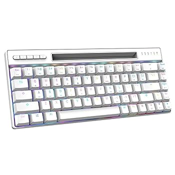 【中古】【未当て嵌める】鍵盤鍵盤BT有線デュアルモードキーボード68手がかりRGBゲーミングキーボード、メカニカルブルースイッチブラック在宅仕え奉る Windows/Mac対