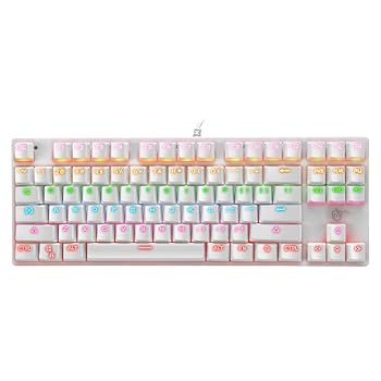 【中古】【未使用】キーボードキーボード87キーゲーミングキーボードUSB駆動のコンピューターラップトップEスポーツ対応の多様な照明効果仕事用/ゲーム用 パソコン｜AJIMURA-SHOP