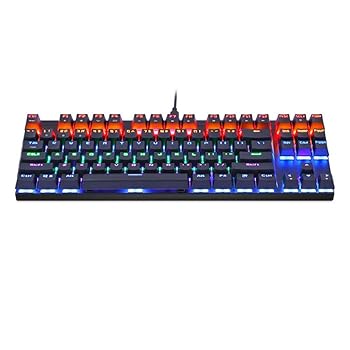 【中古】【未当て嵌める】鍵盤 87足懸かりOutemuブルー・スイッチメカニカルゲーミングキーボード 取り組み 執務室相応う (Color : Black, Size : One size)