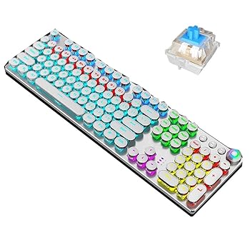 【中古】【未使用】ゲーミングキーボード マルチメディアキーのWindowsの、ラップトップ、デスクトップコンピュータのデスクトップPCとのデュアルモードのノブメタ
