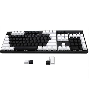 【中古】【未使用】キーボードキャップ 104 MXは、機械式ゲーミングキーボードスイッチ104 TKL 60%の場合は空白ANSI ISO白黒PBTプロフィールキーキャップ (Axis Bo|AJIMURA-SHOP