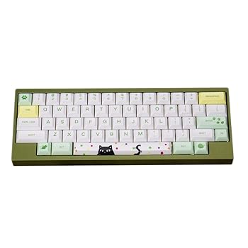 【中古】キーボードキャップ 136 DSA色素サブフルキーセットチラッと覗く猫のMXメカニカルキーボード104 61 KBD75 96 YMD96 XD64 Tada68