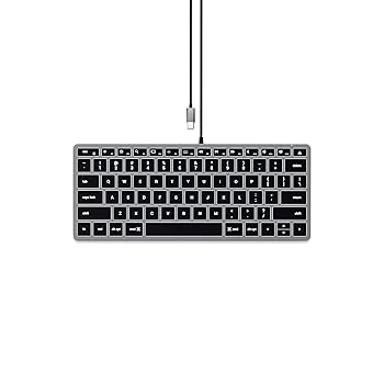 【中古】Satechi スリム W1 USB-C キーボード 有線 バックライト US配列 テンキー付き, 有線キーボード (MacBook Pro, iMac, Mac Mini など Macデバイス｜AJIMURA-SHOP 12,886円