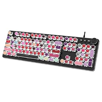 【中古】【未使用】shlutesoy キーキャップ、104個/セット PBT ユニバーサル ラウンド キーキャップ キーキャップ Cherry MXメカニカルキーボード用、レッド