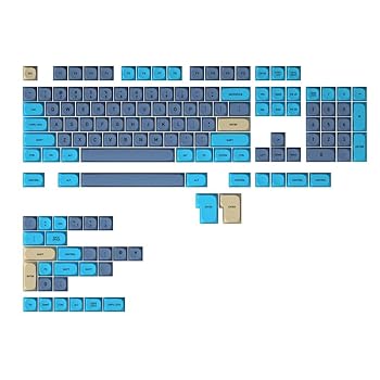 【中古】142 MA Dye Sub ANSI ISO PBT フルキーセット MX メカニカルキーボード Filco Ducky 104 TKL 61 KBD75 Kira96 YMD96 Tada68 ID80用 (142ベースキ