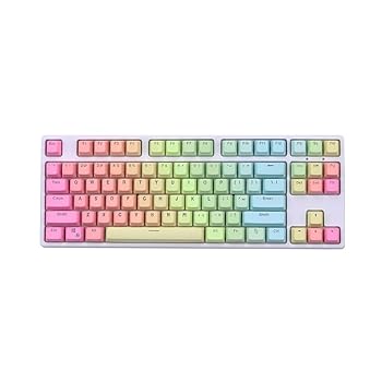 【中古】【未使用】職業キーボード 機械的なゲームキーボード87キーコンピュータキーボードアンチゴースト、スプラッシュプルーフゲームキーボードUSB用USB PCLAPTO画像