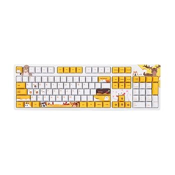 【中古】職業キーボード 素敵なキーボードゲーム機械キーボードPBTキーキャップチェリーMXレッドスイッチゲーミングキーボード用PCゲーマーコンピュータ