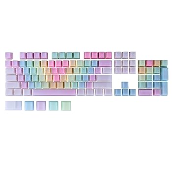 【中古】HMANE 109手がかり POM ゼリーキーキャップセット 虹霓空白文字 ダブル打つこと 半澄み切った OEM プロファイル 力学的 ゲーミング 鍵盤