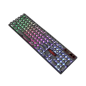 【中古】【未使用】キーキャップ ゲーミングキーボードレトロラウンドUSB有線キーキャップ光るメタルパネルノートパソコンのキーボード キーボードキーの交換 (Colo|AJIMURA-SHOP