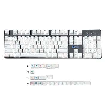 【中古】YMDK チェリープロファイルドット ユニークなフォント染料 サブ厚手 PBT キーキャップ ANSI 104 TKL 61 96 84 68 GK64 MX スイッチキーボード用