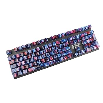 【中古】Starry Sky ダブルショット バックライト付きキーキャップ 108 OEM プロファイル ABS 水転写 ベーキングニス キーセット MX スイッチ メカニカル