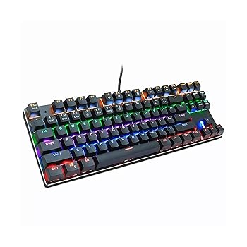 【中古】【未使用】XIXIDIAN ゲーミングキーボード 人間工学 防水 メカニカルフィーリングキーボード レインボーLEDバックライトキーボード デスクトップ/コンピュ｜AJIMURA-SHOP