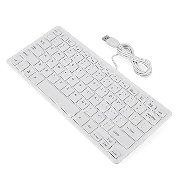 【中古】78キーキーボード ABS素材 ユニーク 有線キーボード キーボード 作業 家族 ゲーム 業務 学生 学習 友達(白い)