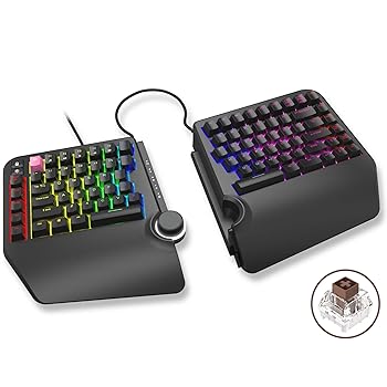 【中古】【未使用】Cloud Nine ErgoTKL エルゴノミックテンキーレス メカニカルキーボード PC用 ? Kailh Brown ? TKL RGBバックライト付きエルゴスプリットキーボ｜AJIMURA-SHOP