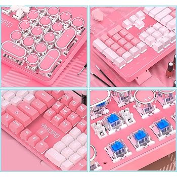 【中古】鍵盤 有線 学習机とっ始め電子計算機用有線LEDライトゲーミングメカニカルキーボード 104個/仕掛ける