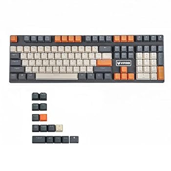 【中古】【未使用】YMDK ダブルショット 122 染色 PBTシャインスルー OEM プロファイル キーキャップ レインボー カーボン サンセット バックライト キーキャップ M