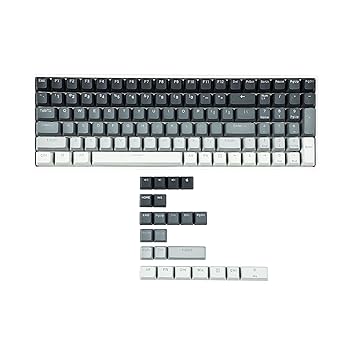 【中古】YMDK ダブル打つこと 122 染めつけるPBT シャインスルー OEM プロファイルキーキャップ レインボーカーボンサンセット うしろ側ともし火付き添い人手がかり旗がしら M