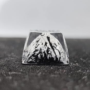 【中古】【未使用】ZMX ハンドメイド カスタム 樹脂 パーソナライズ キーキャップ Cheery Blossom Snow Mountain Theme SA R3 プロファイル ルミナス キーキャップ