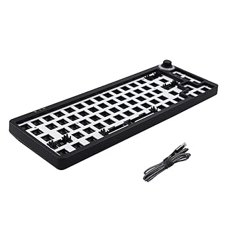 【中古】NUOLUX 1セットキーボードDIYキットカスタマイズ有線キーボードケースPCBマウントプレートケース
