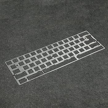 【中古】YMDK 真鍮 アルミニウム PCプレート 素材 ポジショニングボード サポート ISO ANSI 61 64 ミニラレイアウト GH60 PCB 60% キーボード DIY (シル