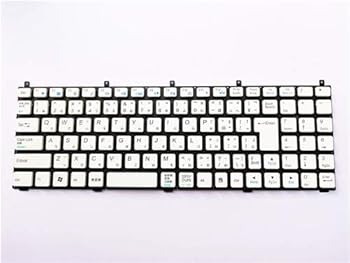 【中古】[IDVL]CLEVO W250 W253 W255 W270 W765 日本語キーボード ノートPC用 白色 枠欠品