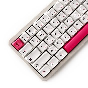 【中古】【未当て嵌める】XDK カスタムキーキャップ 126手がかり(PBT XDA Dye-Sub) 可愛らしい サクラ色 日本製手がかり旗がしら仕掛ける