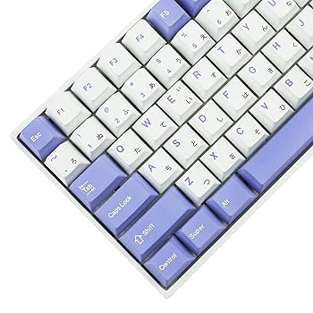 【中古】137キー ラビットチェリープロファイル パープルホワイト PBTダイサブ日本キーキャップ MXメカニカルキーボード用 GMMK Filco Ducky 104 TKL GK6|AJIMURA-SHOP
