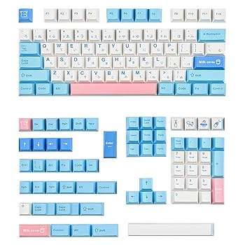 【中古】Cherry MX141個、PBTキーキャップセット 60% Dye-Sub Mx Switch メカニカルキーボード (ミルクキャップ)