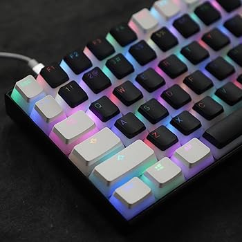 【中古】YMDK 117 PBT ダブルショット ダブルショット シャイン ANSI ISO OEM プロファイル プディング キーキャップ シールドレジェンド MX メカニカル
