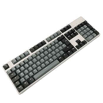 【中古】YMDK 105 ドイツ ISO ダブルショット PBT チェリープロファイル キーキャップセット Cherry MXスイッチ用 メカニカルキーボード (ブラックグレー